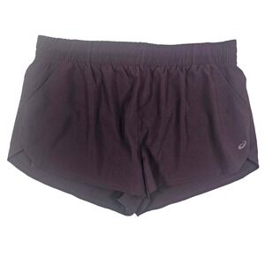 Asics Womens Running Shorts XL Dark Purple Burgundy Performance Athletic Gym